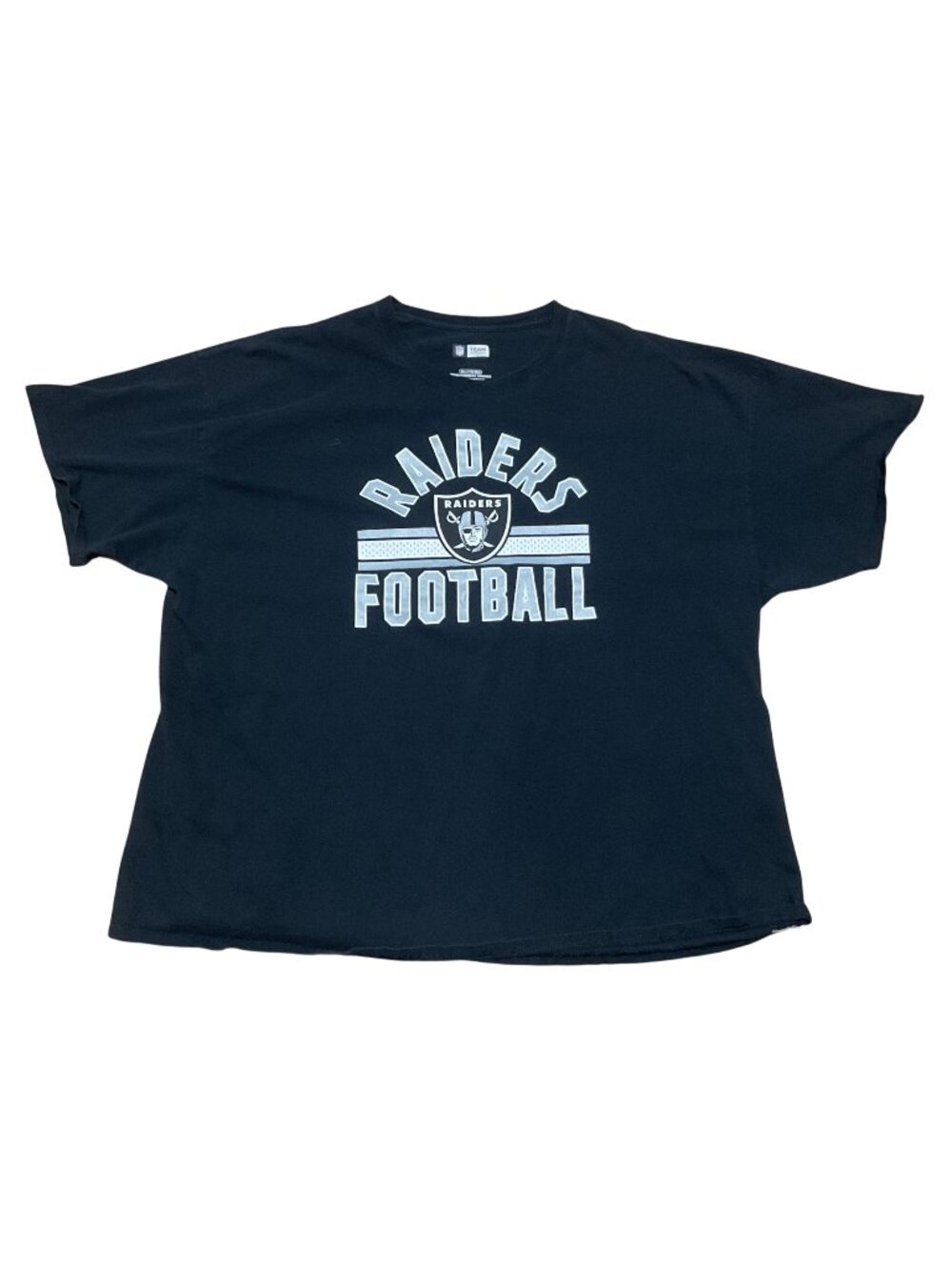 NFL Raiders Football Team Apparel Mens Black Graphic T-Shirt 3XL Cotton Blend